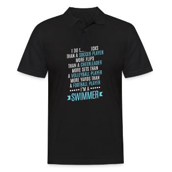 Lustiges Schwimmen Schwimmer - Männer Poloshirt - Schwarz - Vorne - Kai (181cm)