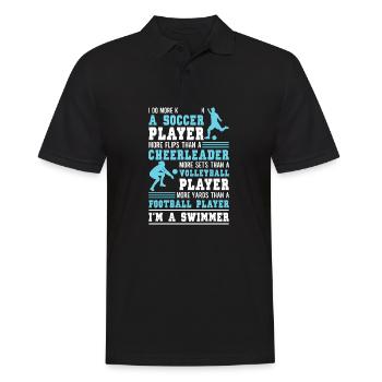 Lustiges Schwimmen Schwimmer - Männer Poloshirt - Schwarz - Vorne - Kai (181cm)
