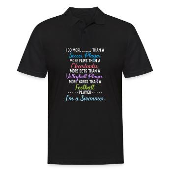Lustiges Schwimmen Schwimmer - Männer Poloshirt - Schwarz - Vorne - Kai (181cm)