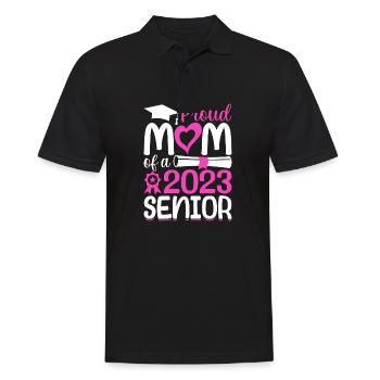 Lustige Stolze Mutter Eines Abschlussgeschenks - Männer Poloshirt - Schwarz - Vorne - Kai (181cm)