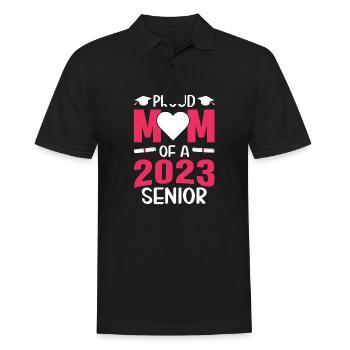 Lustige Stolze Mutter Eines Abschlussgeschenks - Männer Poloshirt - Schwarz - Vorne - Kai (181cm)