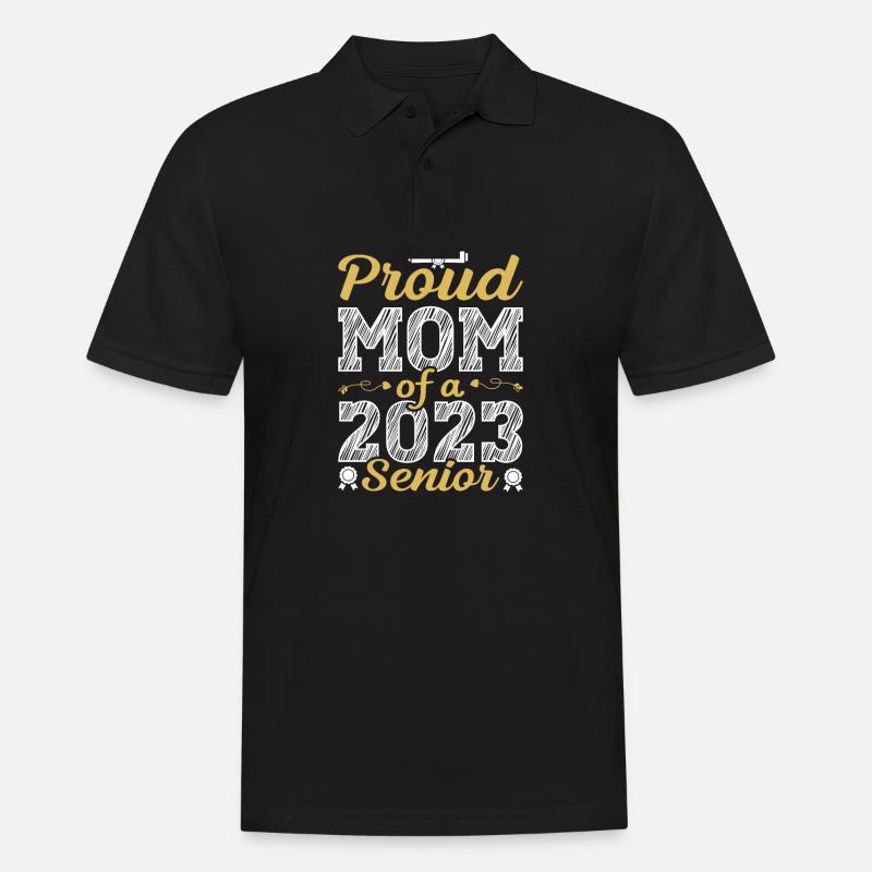 Lustige Stolze Mutter Eines Abschlussgeschenks - Männer Poloshirt - Schwarz