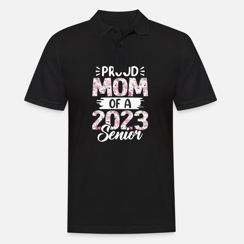Lustige Stolze Mutter Eines Abschlussgeschenks - Männer Poloshirt - Schwarz