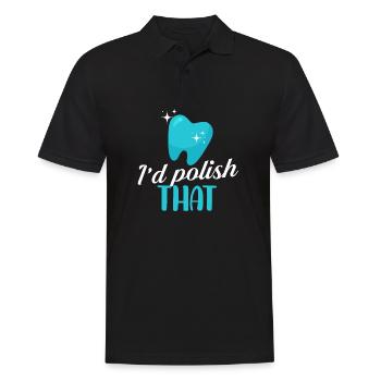Id polish that Design for a dental lab worker - Men's Polo Shirt - black - Front - Kai (181cm)