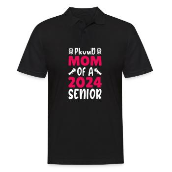 Lustige Stolze Mutter Eines Abschlussgeschenks - Männer Poloshirt - Schwarz - Vorne - Kai (181cm)