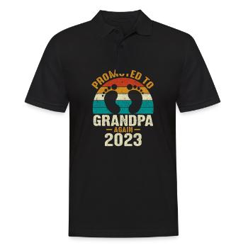 Les hommes sont à nouveau promus grand-père Est 2024 - Polo Homme - noir - Devant - Kai (181cm)