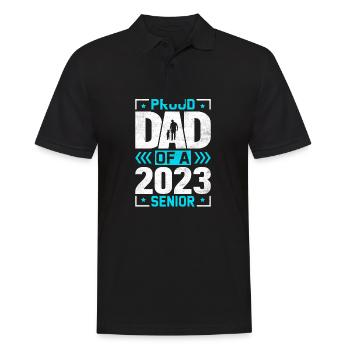 Lustige Stolzer Vater Eines Abschlussgeschenks - Männer Poloshirt - Schwarz - Vorne - Kai (181cm)