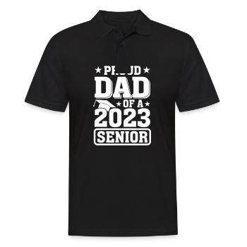 Funny proud father of a graduation gift - Men's Polo Shirt - black - Front - Kai (181cm)