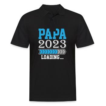 Cadeau des futurs parents de grossesse Papa 2023 - Polo Homme - noir - Devant - Kai (181cm)
