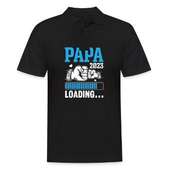 Cadeau des futurs parents de grossesse Papa 2023 - Polo Homme - noir - Devant - Kai (181cm)