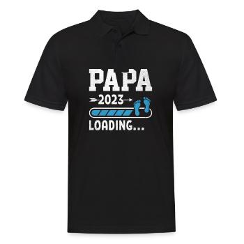 Cadeau des futurs parents de grossesse Papa 2023 - Polo Homme - noir - Devant - Kai (181cm)