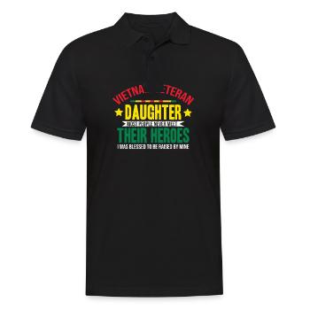 Fière fille d’un vétéran du Vietnam - Polo Homme - noir - Devant - Kai (181cm)