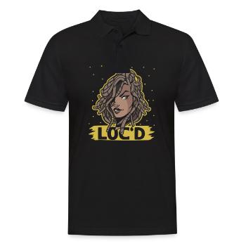 It's The Locs For Me - Afro Hair Black American - Men's Polo Shirt - black - Front - Kai (181cm)