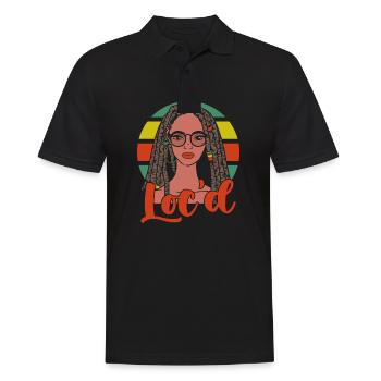 C’est The Locs For Me - Afro Hair Black American - Polo Homme - noir - Devant - Kai (181cm)