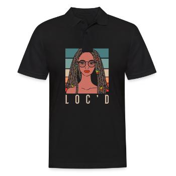 C’est The Locs For Me - Afro Hair Black American - Polo Homme - noir - Devant - Kai (181cm)