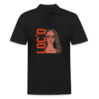It's The Locs For Me - Afro Hair Black American - Men's Polo Shirt - black - Front - Kai (181cm)