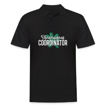 Shenanigans Koordinator Lustiger St. Patricks - Männer Poloshirt - Schwarz - Vorne - Kai (181cm)