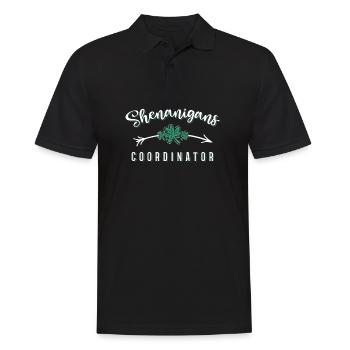 Shenanigans Koordinator Lustiger St. Patricks - Männer Poloshirt - Schwarz - Vorne - Kai (181cm)