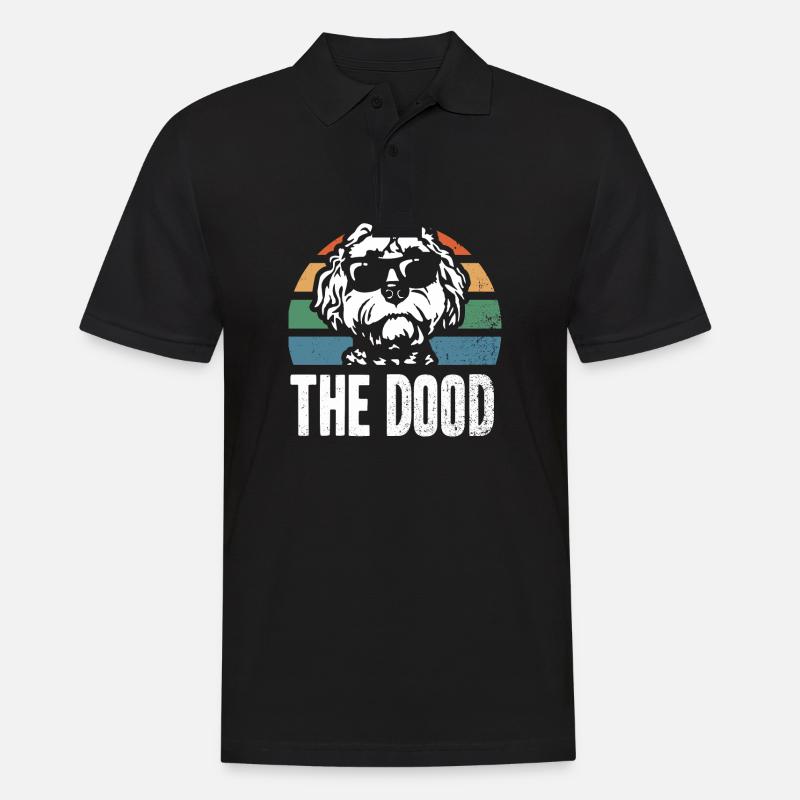 Le Dood Doodle Labradoodle Goldendoodle - Polo Homme - noir