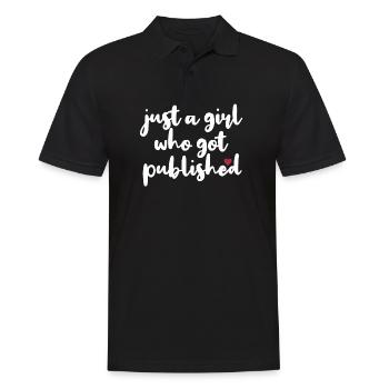 Just Published Author Shirt Women, Pub Day T Shirt - Men's Polo Shirt - black - Front - Kai (181cm)