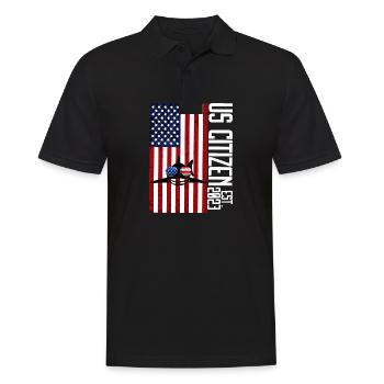 Us Citizen 2023 Shirt, US Citizenship Gift For Boy - Men's Polo Shirt - black - Front - Kai (181cm)