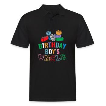 Oncle du garçon d’anniversaire Bauklötze - Polo Homme - noir - Devant - Kai (181cm)