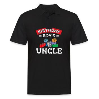 Oncle du garçon d’anniversaire Bauklötze - Polo Homme - noir - Devant - Kai (181cm)