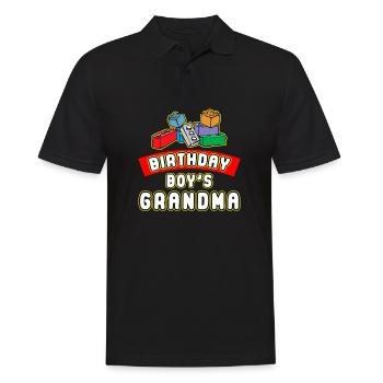 Birthday Kids Grandma Building Blocks - Polo Homme - noir - Devant - Kai (181cm)