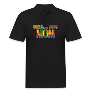 Blocs de construction de la tante du garçon d’anniversaire - Polo Homme - noir - Devant - Kai (181cm)