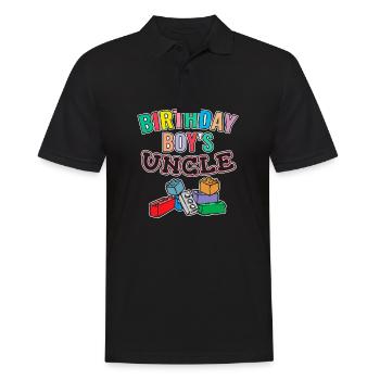 Oncle du garçon d’anniversaire Bauklötze - Polo Homme - noir - Devant - Kai (181cm)