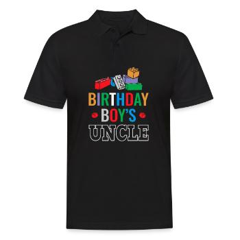 Oncle du garçon d’anniversaire Bauklötze - Polo Homme - noir - Devant - Kai (181cm)