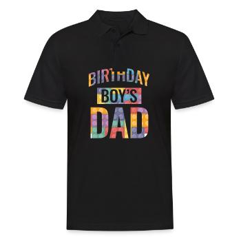 Vater Des Geburtstagskindes Baut Bauklötze - Männer Poloshirt - Schwarz - Vorne - Kai (181cm)
