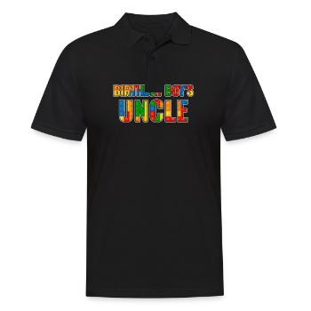 Oncle du garçon d’anniversaire Bauklötze - Polo Homme - noir - Devant - Kai (181cm)