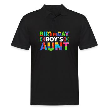 Building blocks of the birthday boy's aunt - Men's Polo Shirt - black - Front - Kai (181cm)