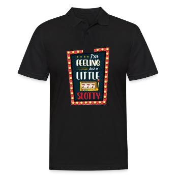 I'm feeling just a little slotty | Casino - Men's Polo Shirt - black - Front - Kai (181cm)