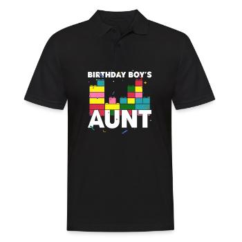 Building blocks of the birthday boy's aunt - Men's Polo Shirt - black - Front - Kai (181cm)