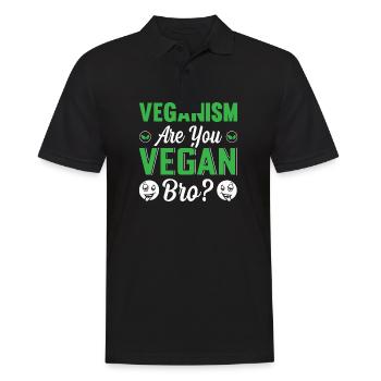 Veganism, Bro? - Polo Homme - noir - Devant - Kai (181cm)