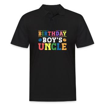 Oncle du garçon d’anniversaire Bauklötze - Polo Homme - noir - Devant - Kai (181cm)