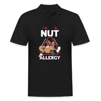 J’ai une allergie aux noix aux arachides allergique aux arachides - Polo Homme - noir - Devant - Kai (181cm)