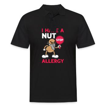 Ich Habe Eine Nuss Allergie Erdnuss Allergisch - Männer Poloshirt - Schwarz - Vorne - Kai (181cm)