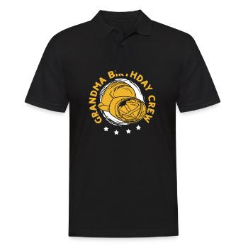 Oma Der Geburtstagsmannschaft - Geburtstagsbau - Männer Poloshirt - Schwarz - Vorne - Kai (181cm)