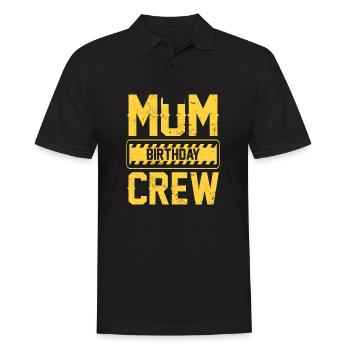 Maman De L’Équipe D’Anniversaire - Construction d’anniversaire - Polo Homme - noir - Devant - Kai (181cm)