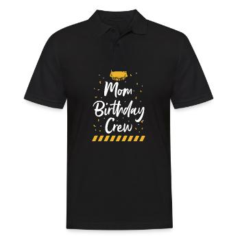 Maman De L’Équipe D’Anniversaire - Construction d’anniversaire - Polo Homme - noir - Devant - Kai (181cm)