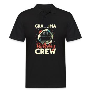 Oma Der Geburtstagsmannschaft - Geburtstagsbau - Männer Poloshirt - Schwarz - Vorne - Kai (181cm)