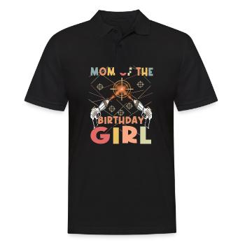 Cooles Lasertag Mama Party Geburtstagskind - Männer Poloshirt - Schwarz - Vorne - Kai (181cm)