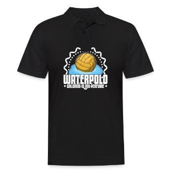 Wasserball Wassersport Wasserballer Team Spruch - Männer Poloshirt - Schwarz - Vorne - Kai (181cm)