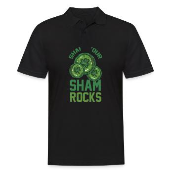 Lustige Irische Saint Patricks Day Shake Your - Männer Poloshirt - Schwarz - Vorne - Kai (181cm)