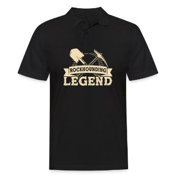 Geologist Rockhounding Legend Rockhounder - Men's Polo Shirt - black - Front - Kai (181cm)
