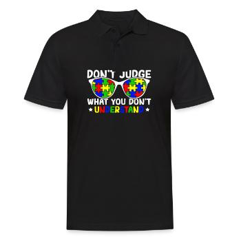Autism Awareness – Don't Condemn What - Men's Polo Shirt - black - Front - Kai (181cm)