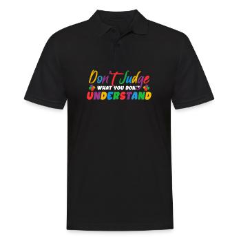 Sensibilisation à l’autisme – Ne jugez pas ce que - Polo Homme - noir - Devant - Kai (181cm)